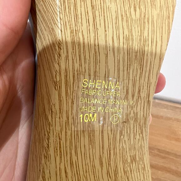 Mudd Vintage Shenna Rainbow Beaded Wood Detail Heels Light Blue 90s Y2K Size 10 - Picture 7 of 11